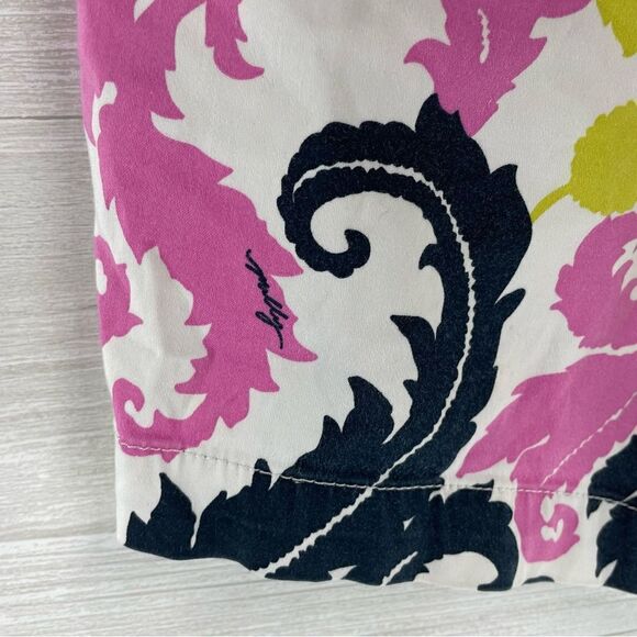 Banana Republic Milly Collection Neon Hibiscus Feather Shorts - Picture 6 of 8